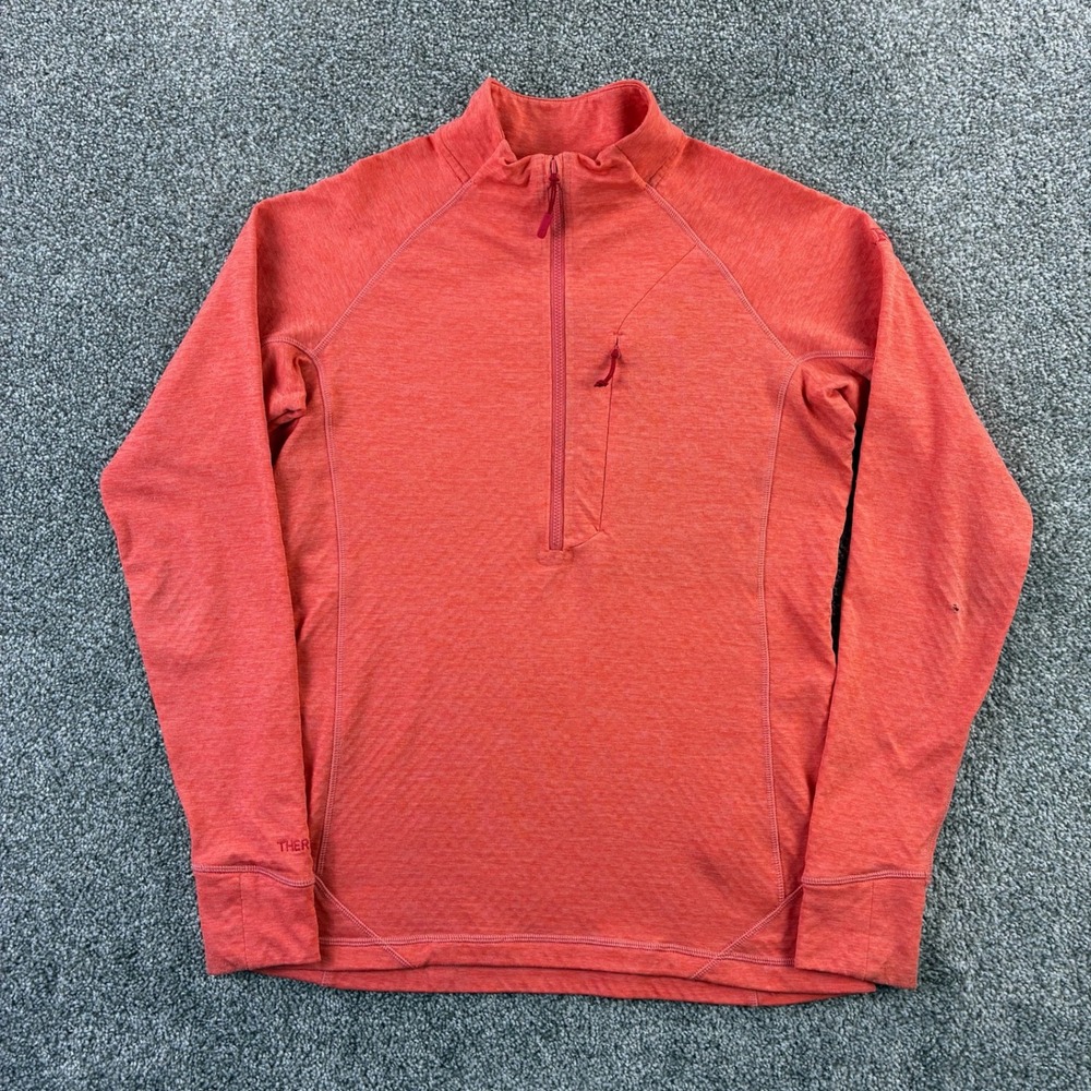 Rab Flux Pull-On 1/4 Zip Fleece Women's Medium Orange Base Layer Top Long Sleeve